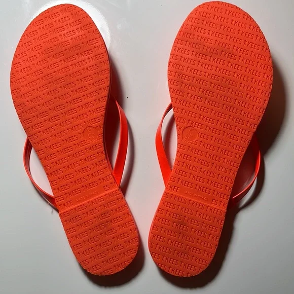 TKEES sandals, neon orange, size 5 (36) women - Picture 2 of 2